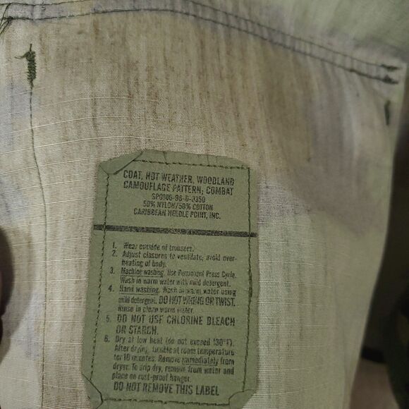 VTG U.S. Army BDU Woodland Camo Jacket Small x-short Battle Dress Uniform - Picture 5 of 15